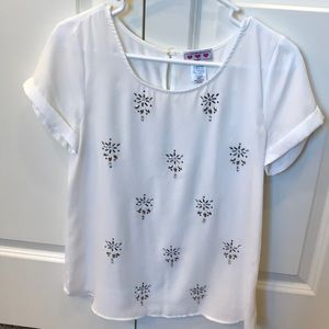 Three Pink Hearts Studded Blouse